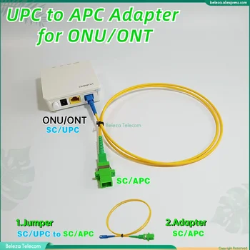 1/5/10/20/50pcs SC UPC - APC adapterio kabelis, skirtas ONU ONT NU ryšio Universalus SC/UPC į SC/APC 0,5 m Megztinis APC Adapteris Kostiumas