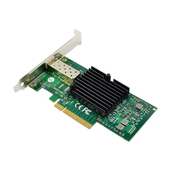 1 VNT Serverio Fiber Optic Network Kortelės Vienu Optinis Uosto Tinklo plokštė 10G SFP+ 82599EN Chip PCIE X4