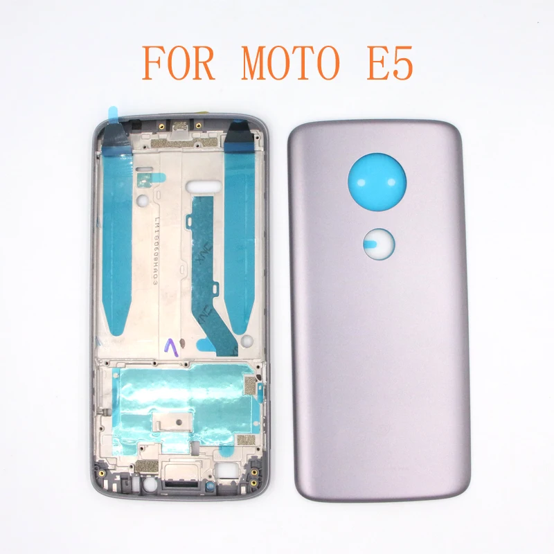 10VNT E5 Galiniai Būsto Atveju, Motorola Moto E5 Viduryje Rėmas + Baterijos Dangtelį Durys, Pakeisti Bezel Plokštė Padengti Nuotrauka 1