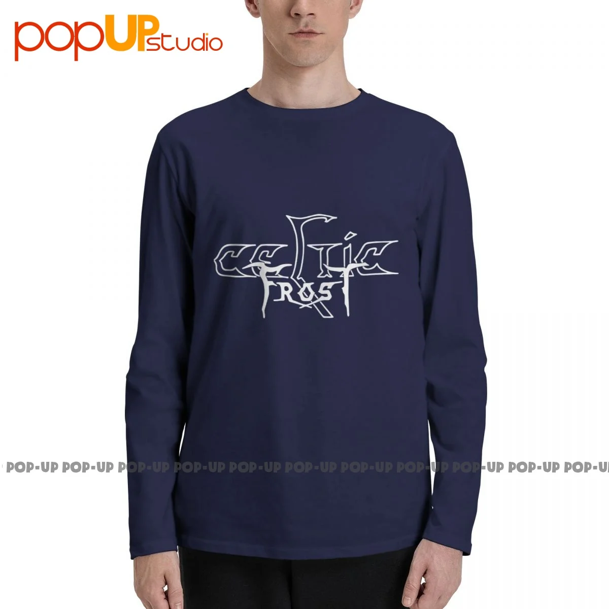 Celtic Frost Roko grupės Logotipas 80-ŲJŲ Metalo Muzikos Long Sleeve T-Shirts, T-marškinėliai Tee Pop Medvilnės Hip-Hop Karšto Pardavimo Nuotrauka 3