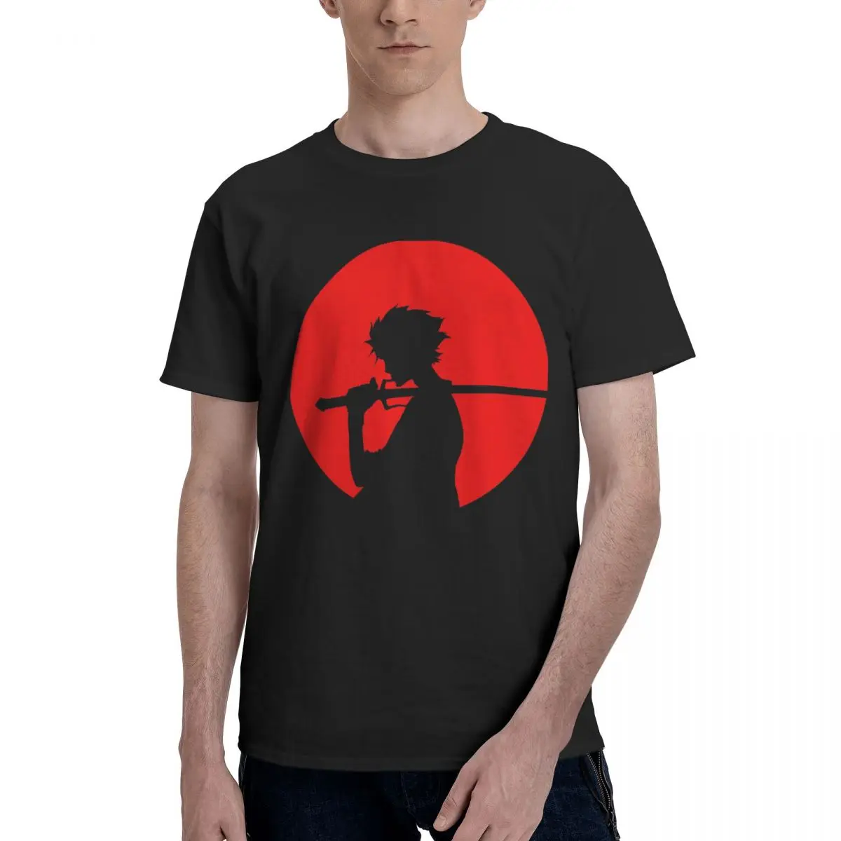 Samurajus Chillhop Champloo 7 Tees Veikla, konkurencijos Kūrybos Adult T-shirt, Švieži, Aukštos kokybės Eur Dydis Nuotrauka 0