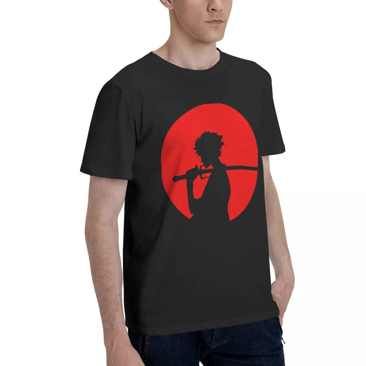Samurajus Chillhop Champloo 7 Tees Veikla, konkurencijos Kūrybos Adult T-shirt, Švieži, Aukštos kokybės Eur Dydis Nuotrauka 1