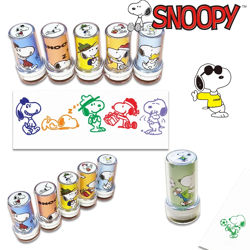 Snoopy Serija Animacinių Filmų Vaikams Antspaudas Anime Šviesai Quick Dry Dekoro Antspaudas Mokyklos Kindergarden Vaikai Pagirti Už Atlygį, Antspaudų, Dovanų Nuotrauka 0