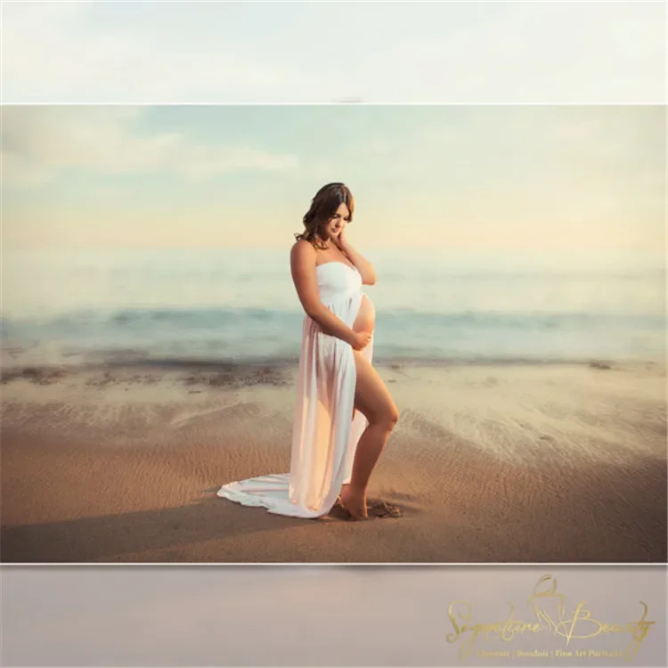 Sexy Moteris Nėščia Motinystės Ilgos Suknelės Fotografijos fotosesiją Vasaros Tinklelio Nėštumo Dress Motinystės Drabužiai Nuotrauka 2