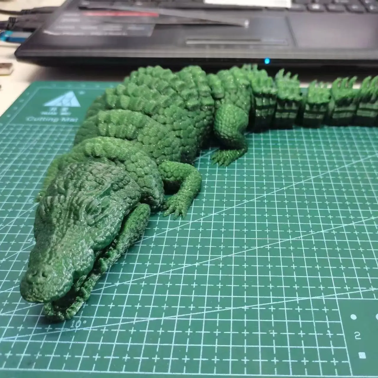 3D Spausdinimo Krokodilas Modeliavimas Integruotas Bendras Burną Kilnojamojo Dovana Apdailos netoksiškas Žuvų Bakas Dekoracijos, Spalvingas Krokodilas Nuotrauka 0