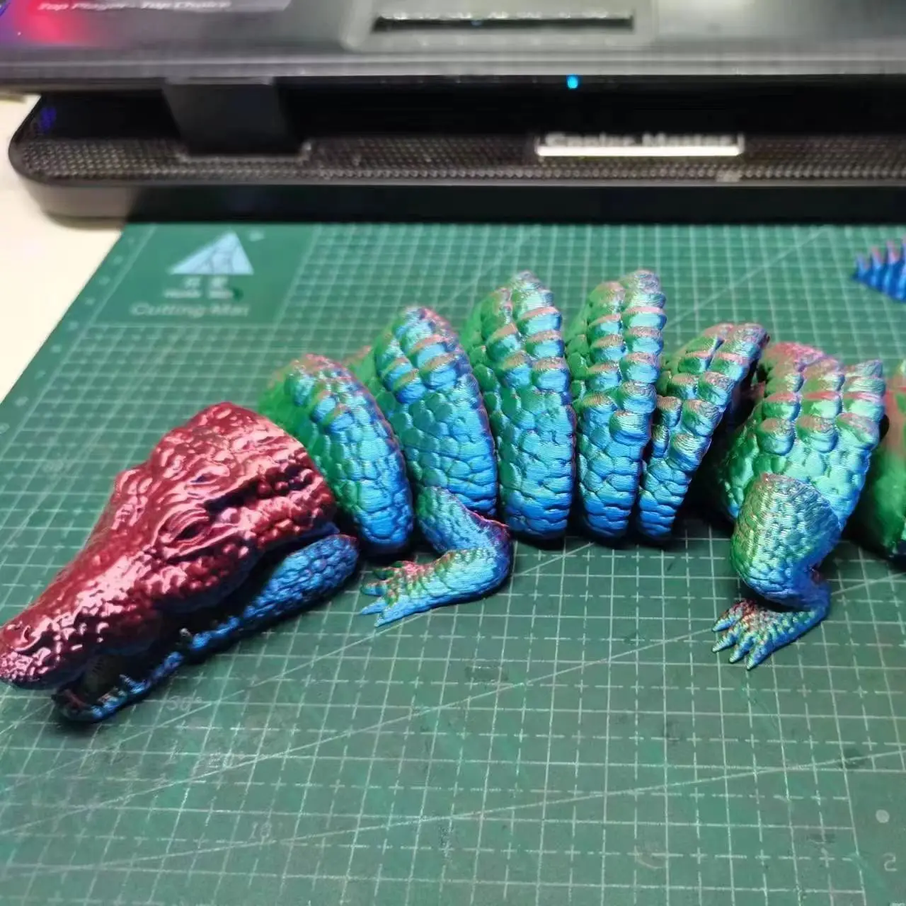 3D Spausdinimo Krokodilas Modeliavimas Integruotas Bendras Burną Kilnojamojo Dovana Apdailos netoksiškas Žuvų Bakas Dekoracijos, Spalvingas Krokodilas Nuotrauka 1