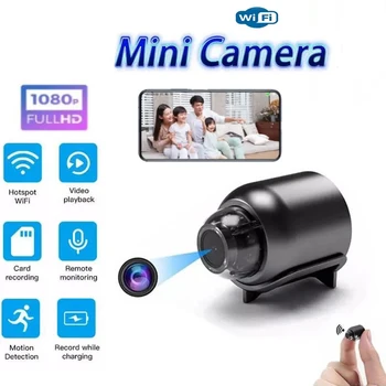 1080P Mini WiFi Stebėjimo Kamera, Naktinio Matymo Stebėti Plataus Kampo Aptikti IP Kameros, Patalpų Apsaugos, Vaizdo magnetofoną, Micro Kamera