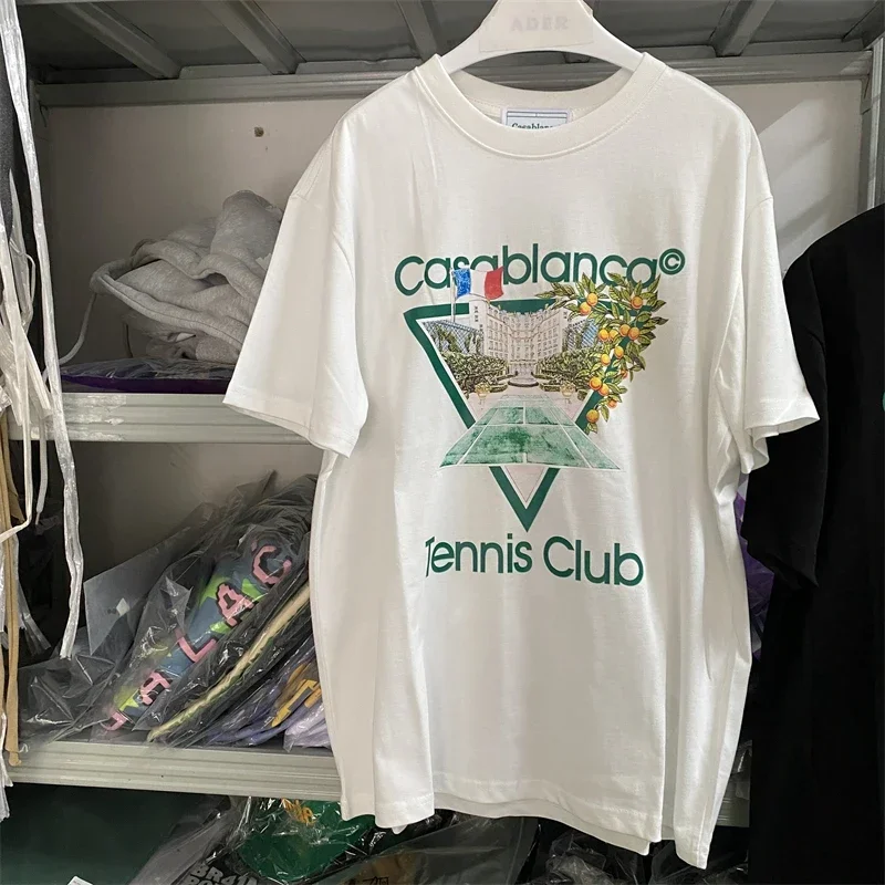 Naujas Teniso Klubas Casablanca Marškinėliai Vyrams, Moterims, 1:1, Geriausias Kokybe prancūzijos Vėliava Negabaritinių marškinėliai Viršuje Tees Nuotrauka 0