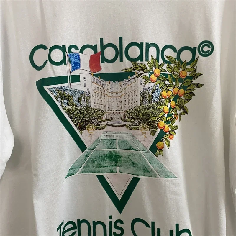 Naujas Teniso Klubas Casablanca Marškinėliai Vyrams, Moterims, 1:1, Geriausias Kokybe prancūzijos Vėliava Negabaritinių marškinėliai Viršuje Tees Nuotrauka 2