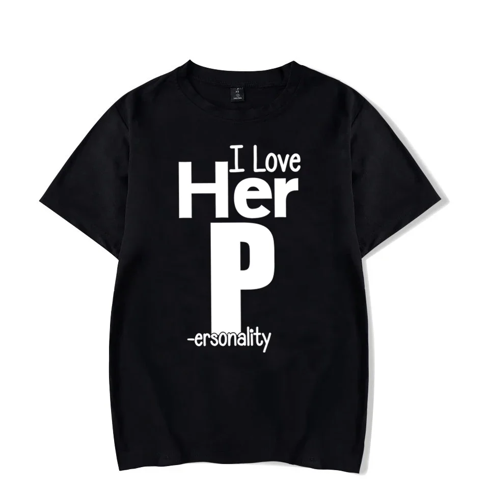 T-shirt Atitikimo Komplektus Poroms aš Myliu Savo Atsidavimą aš Myliu Savo Asmenybės Moterų, Vyrų, T Atsitiktinis Harajuku Mados Mylėtojas Tee Nuotrauka 1