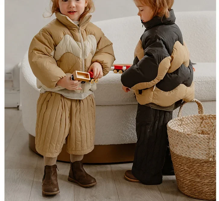 Prekės ženklo Dizainas Vaikai Ančių Pūkų Paltai 2023 Naujas Žiemos Berniukų, Mergaičių Mielas Šilta Striukė Outwear Kūdikių Bamblys Nuotrauka 0