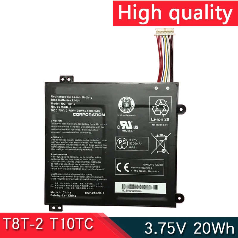 NAUJAS T10TC T8T-2 3.75 V 20Wh Nešiojamas Baterija Toshiba Satellite Spustelėkite Mini L9W-B 8.9 A000381560 Nuotrauka 0