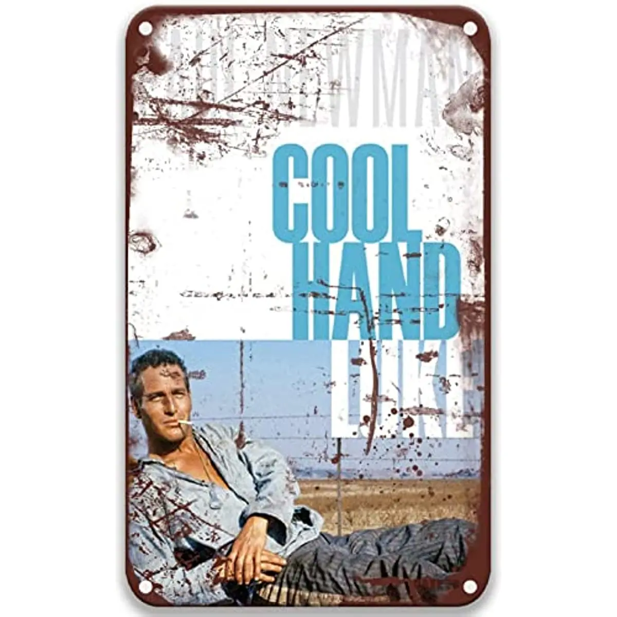 Cool Hand Luke,Senovinių Filmų Metalo Alavo Ženklai Plakatas Lenta, skirtą Kambarį Namuose Dekoro Vonios kambarys Meno 8x12 Colių Nuotrauka 0