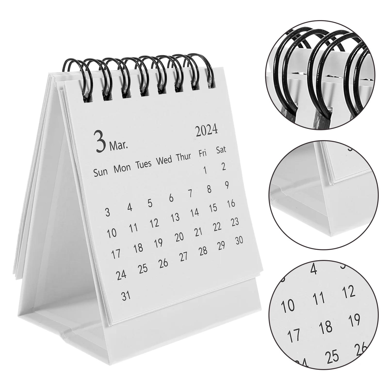 Mini Kalendorių Stalo Mažas Kalendorius Mažų anglų Kalendorių Ornamentu Dekoruotais Stalinis Kalendorius 3d Darbotvarkės Nuotrauka 0