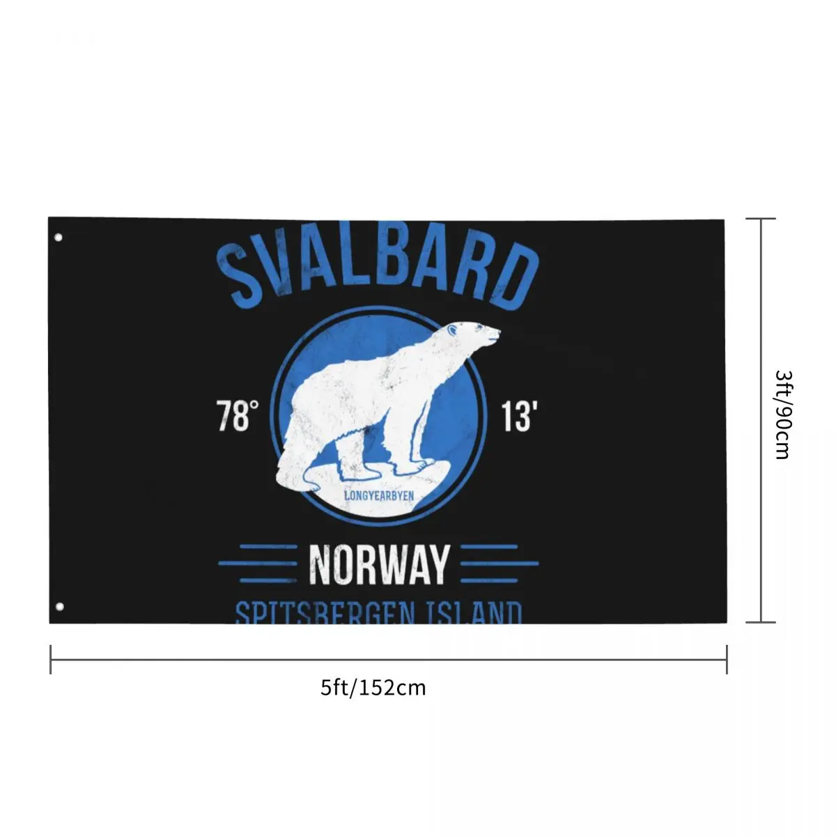 Svalbardo Polar Bear Longyearbyen Išdidumo Vėliava, Spausdinta Dovana Reklama Namo Lauko Prancūzų Marokas Ssrs Vėliavos Ispanijos Vėliava Nuotrauka 2