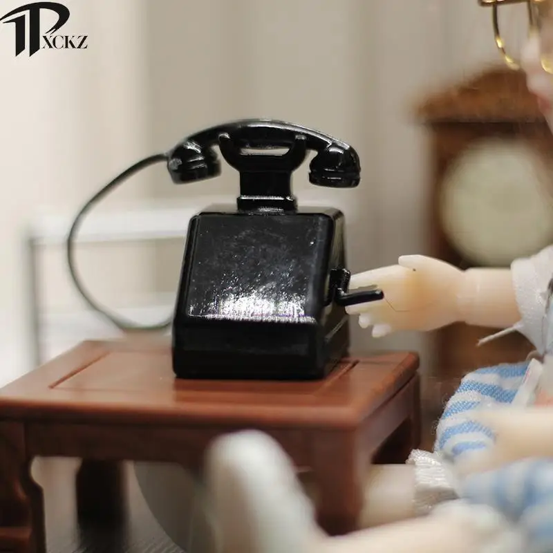 Lėlių Retro Telefono Miniatiūriniai Telefono Modelis Retro Mini 