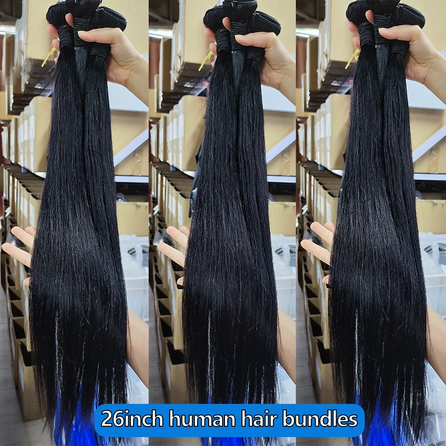 Žmogaus Plaukų Ryšulius Su Uždarymo Pardavimo 4x4 Skaidrus Nėriniai Uždarymo Ir Tiesiai Žmonių Plaukų Ryšulių 24 Colių Brazilijos Ryšuliai Nuotrauka 2
