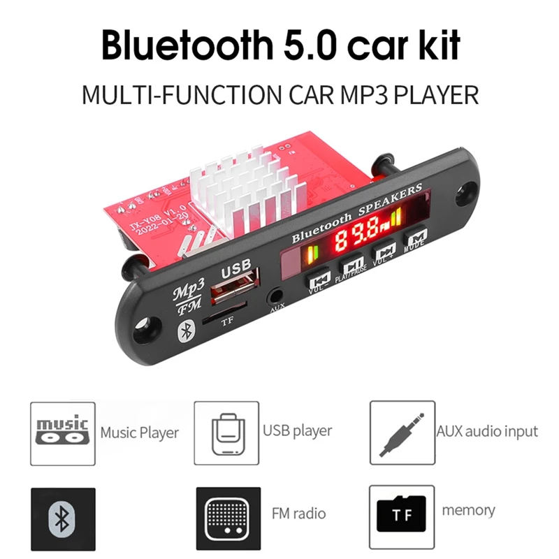 2X60W Stiprintuvo Bluetooth 5.0 MP3 Dekoderis Valdybos Rankų 12V Belaidžių Muzikos Grotuvas Garso Lizdas USB TF AUX, FM Radijas Nuotrauka 3