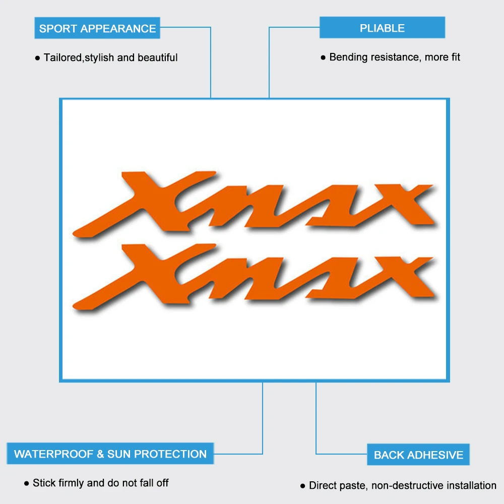 Motociklų Lipdukai Atspindintis Lipdukas X Max 125 Priedai Yamaha XMAX X-MAX 250 300 400 Priedai 2017 2019 m. 2022 m. 2023 Nuotrauka 2