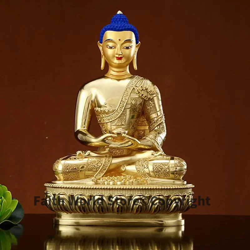 Kokybiškas Paauksavimas Budos statula Azijoje Tailandas, Nepalas Tibeto šventykla palaiminti saugus, sveikas, sėkmės Amitabha Budizmo patriarchas Nuotrauka 0