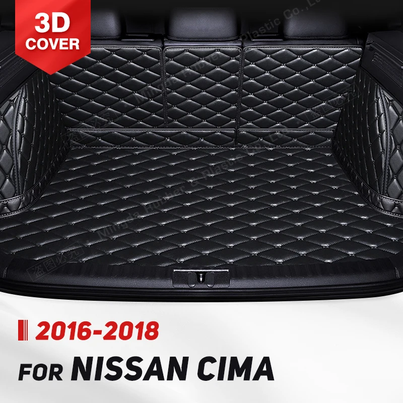 Auto Visu Bagažo Skyriaus Kilimėlis Nissan Cima 2016-2018 17 Car Boot Padengti Trinkelėmis Linijinių Krovinių Vidaus Reikalų Raštas Priedai Nuotrauka 0