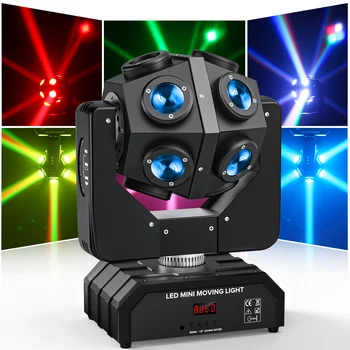 150W RGBW 4 1 Futbolo HOLDLAMP LED Šviesos Juda Žibintas Etapo Poveikį Apšvietimo DMX512 Garso Aktyvus Kalėdinis vakarėlis DJ