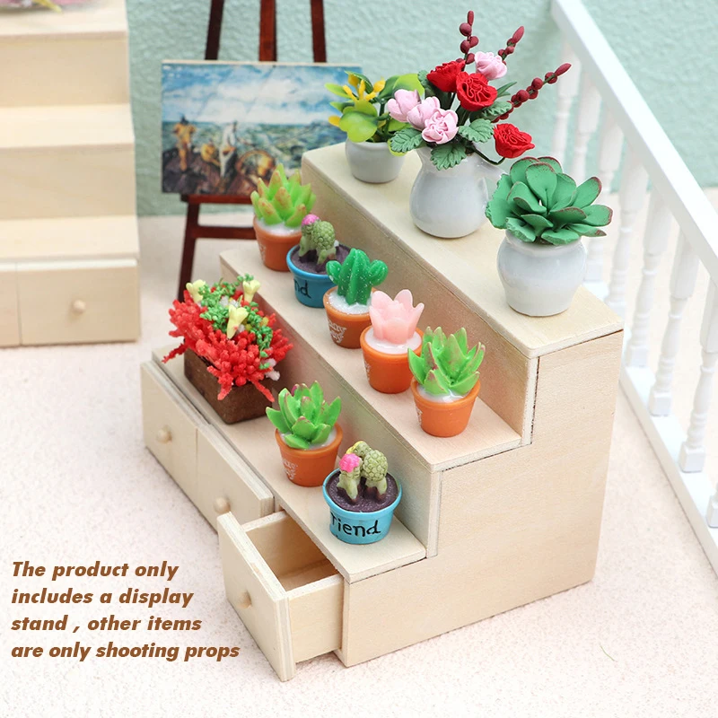 1:12 Miniatiūriniai Lėlių Lentynos Unpainted Stendas, Batų Džiovykla Modelio Prekybos Centrų Virtuvės Dekoro Žaislas Nuotrauka 4