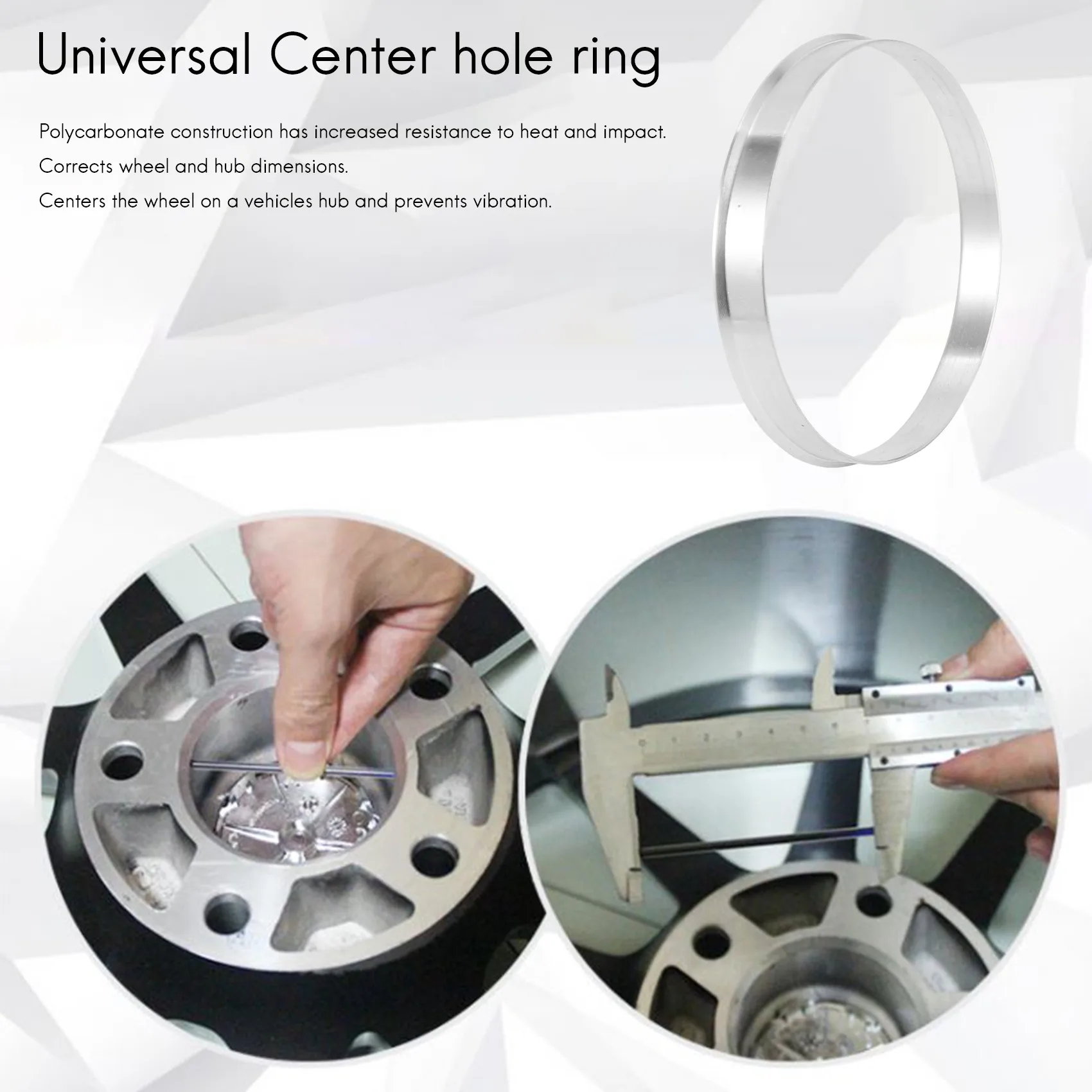 4 x Universalus Aliuminio Stebulės Orientuotas Žiedas Varantys Tarpiklis Nustatyti 74.1 mm N/D 72.6 mm, I/D Nuotrauka 1
