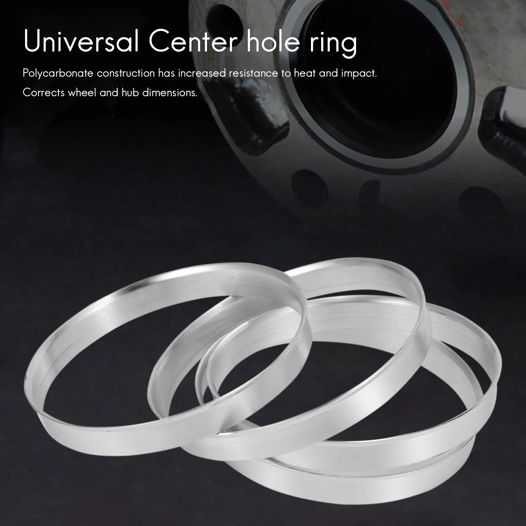 4 x Universalus Aliuminio Stebulės Orientuotas Žiedas Varantys Tarpiklis Nustatyti 74.1 mm N/D 72.6 mm, I/D Nuotrauka 3