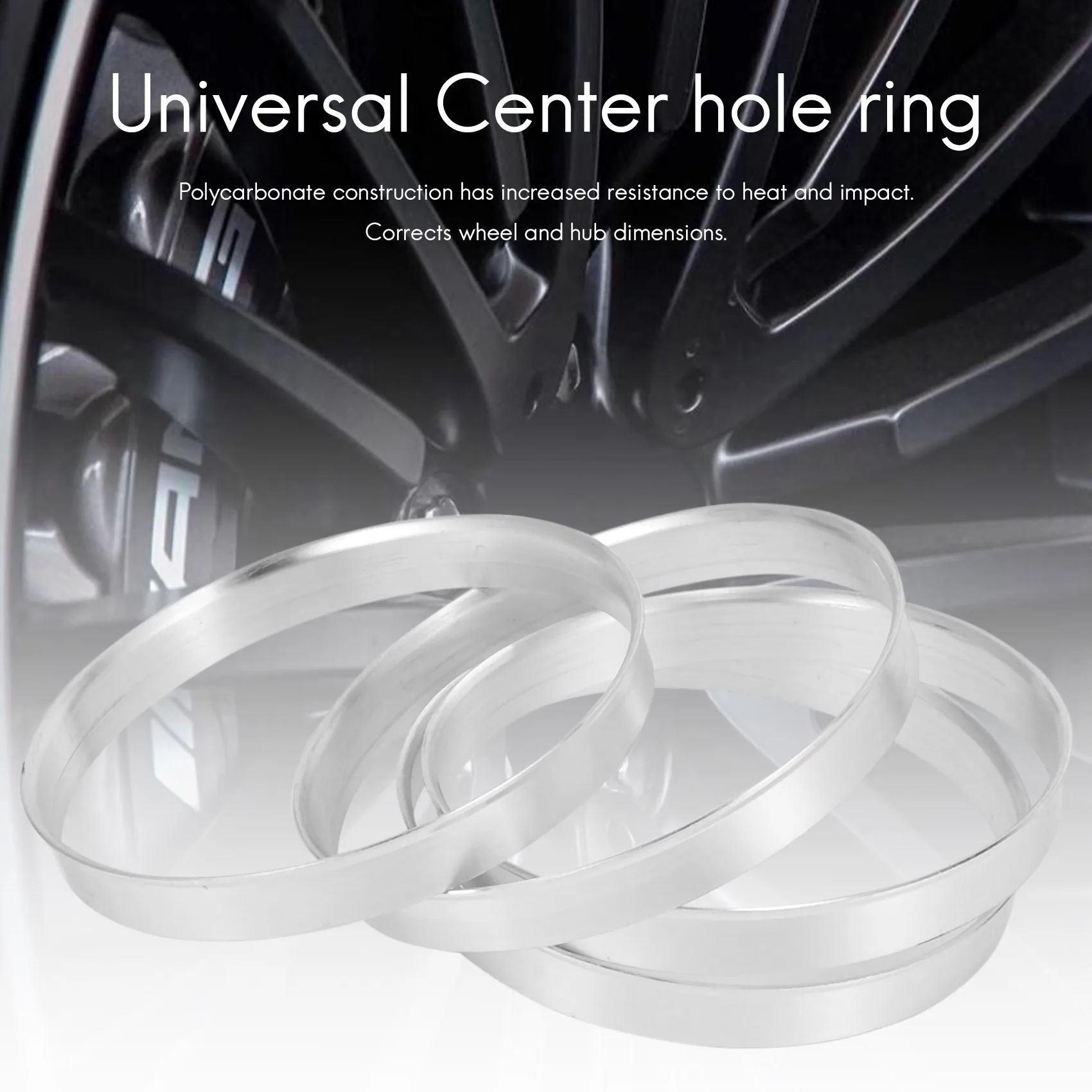 4 x Universalus Aliuminio Stebulės Orientuotas Žiedas Varantys Tarpiklis Nustatyti 74.1 mm N/D 72.6 mm, I/D Nuotrauka 4