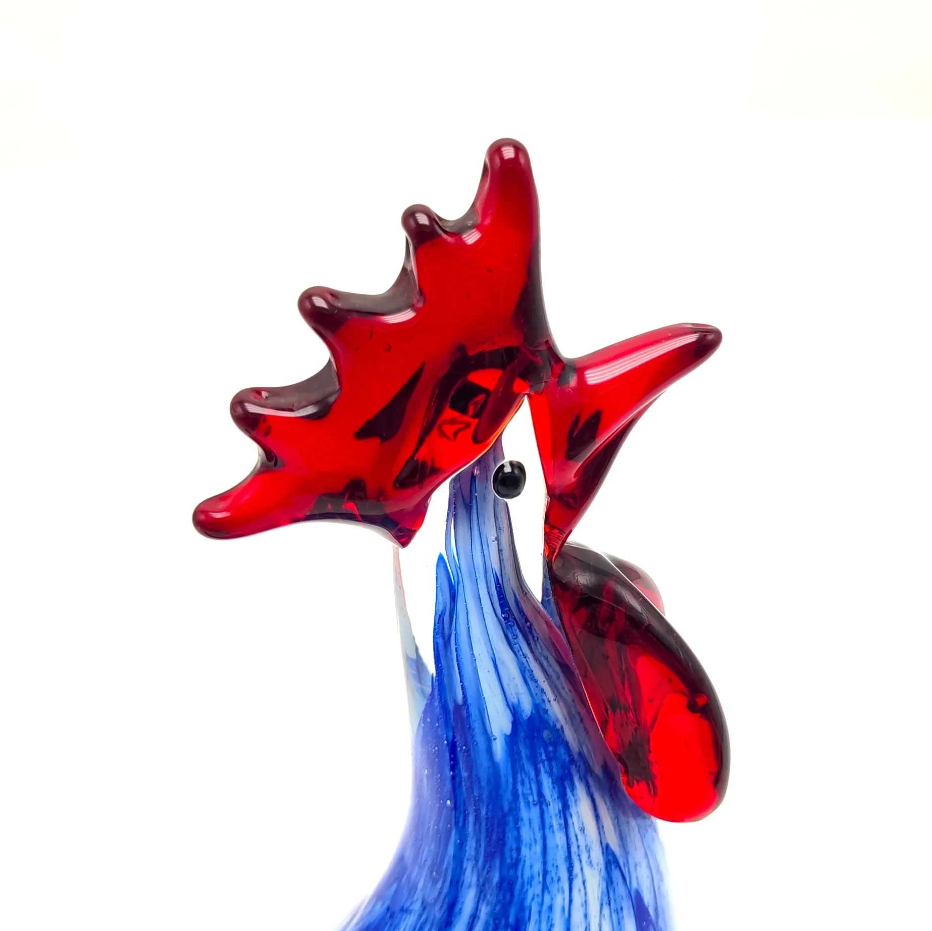 Naujas Atvykimo Murano Lampwork Stiklo vištų, viščiukų gaidys Statulėlės Nuotrauka 1