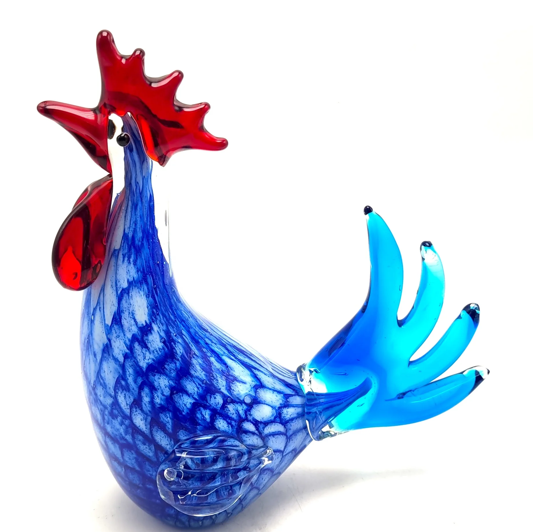 Naujas Atvykimo Murano Lampwork Stiklo vištų, viščiukų gaidys Statulėlės Nuotrauka 3