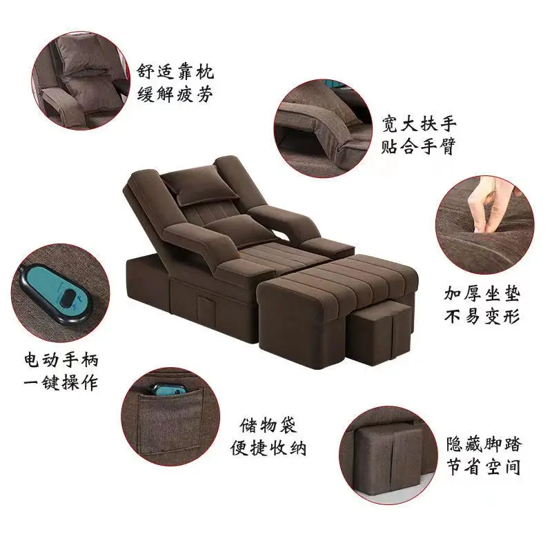 Pedikiūro sofa elektros pedikiūro lova snukio vonia sofa pėdų plovimo manikiūro pėdų masažas sofa-pedikiūro kėdė parduotuvė specialių masažo lova Nuotrauka 4