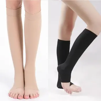 (18-21mm Hg) Unisex Glaudinimo Kojinės Kelio Didelės Atviros Kojų Reabilitacijos Kojinės Sport Apsaugos Venų Sveikatai Kojinės