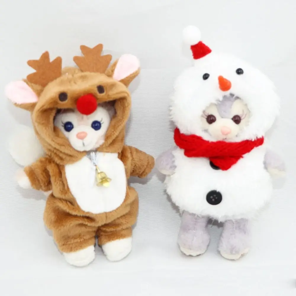 Mados Lėlės Jumpsuit Hoodies 3 Spalvų Sniego, Kalėdų Lėlės Pižama Drabužius su Skrybėlę, Rankų darbo Lėlės Palaidinukė 15~16cm Lėlės Nuotrauka 3