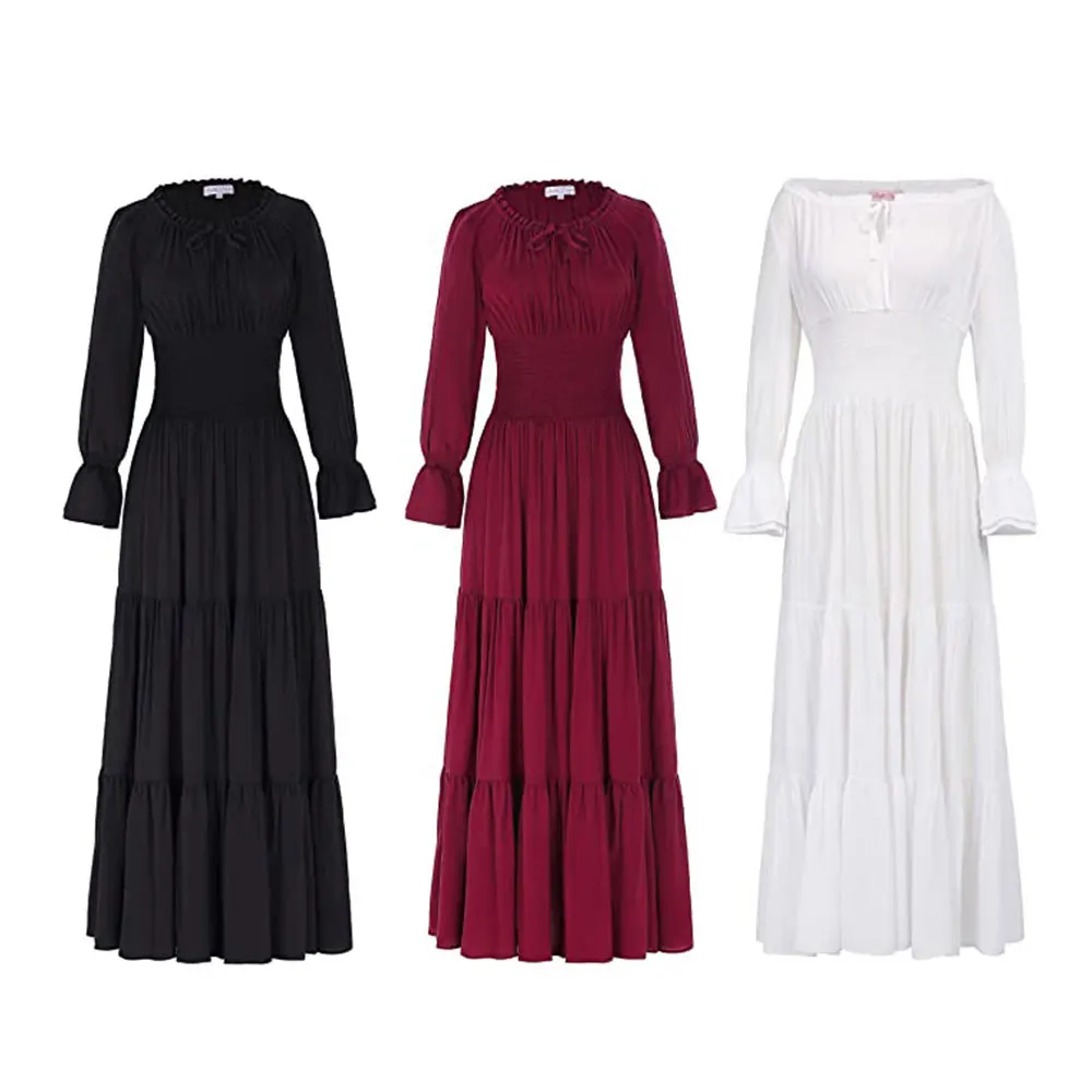 Derliaus Viktorijos Viduramžių Suknelė Renesanso Black, Gothic Suknelė Moterims Cosplay Helovinas Kostiumas Prom Princesė Suknelė Plius Dydis 3XL Nuotrauka 0