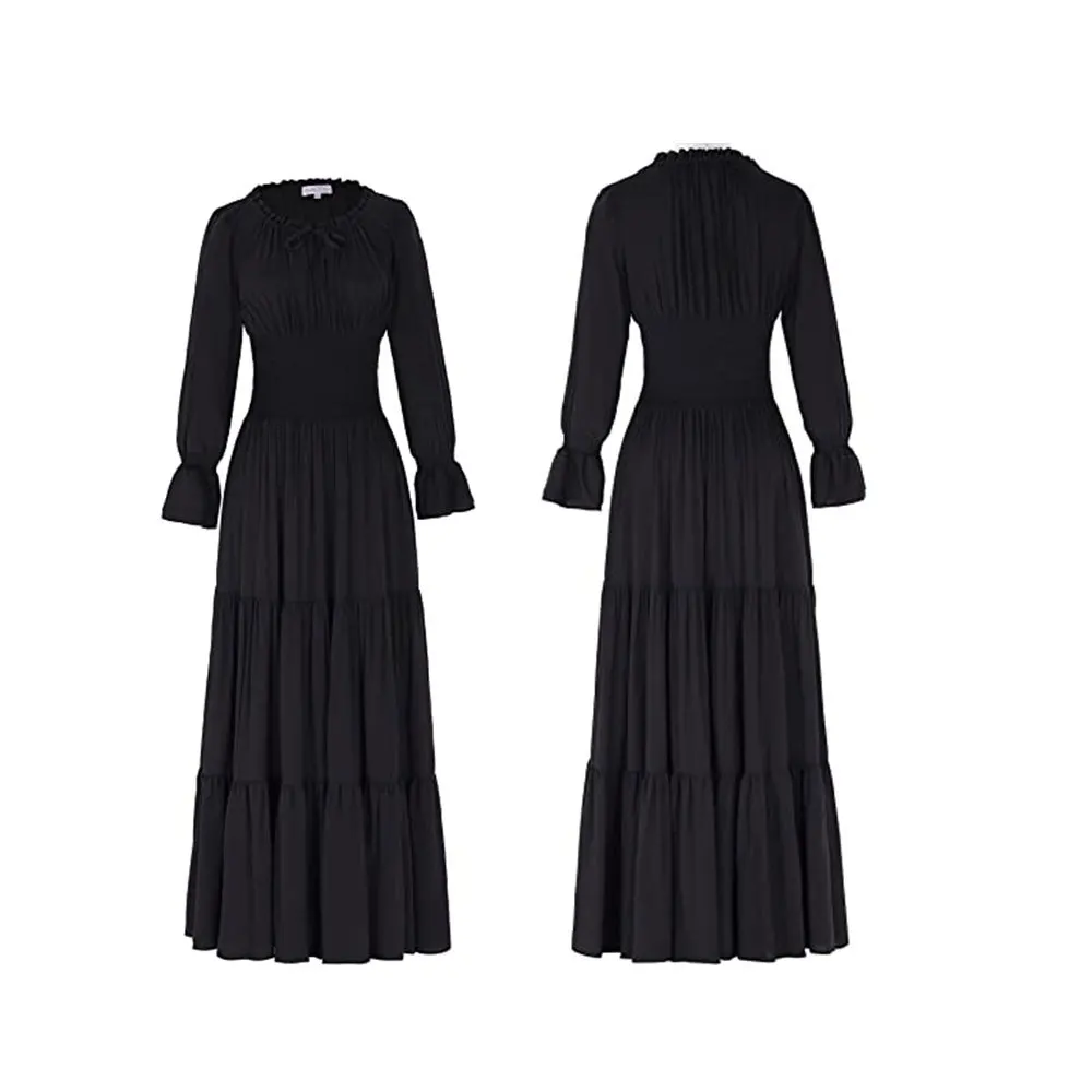 Derliaus Viktorijos Viduramžių Suknelė Renesanso Black, Gothic Suknelė Moterims Cosplay Helovinas Kostiumas Prom Princesė Suknelė Plius Dydis 3XL Nuotrauka 3