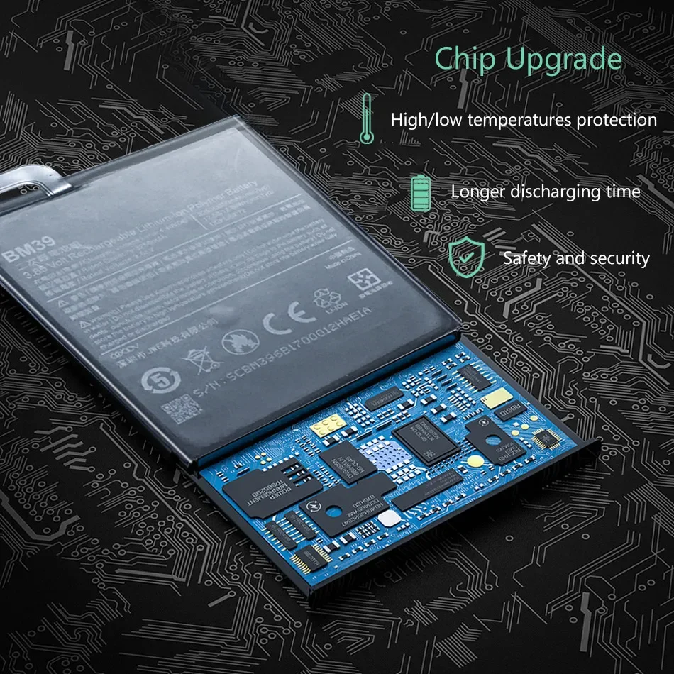  Nauja Xiao Mi BM39 3350mAh Baterija Xiaomi 6 Mi6 M6 Aukštos Kokybės Telefoną, Baterijos Pakeitimas Nemokamas Įrankiai Nuotrauka 1