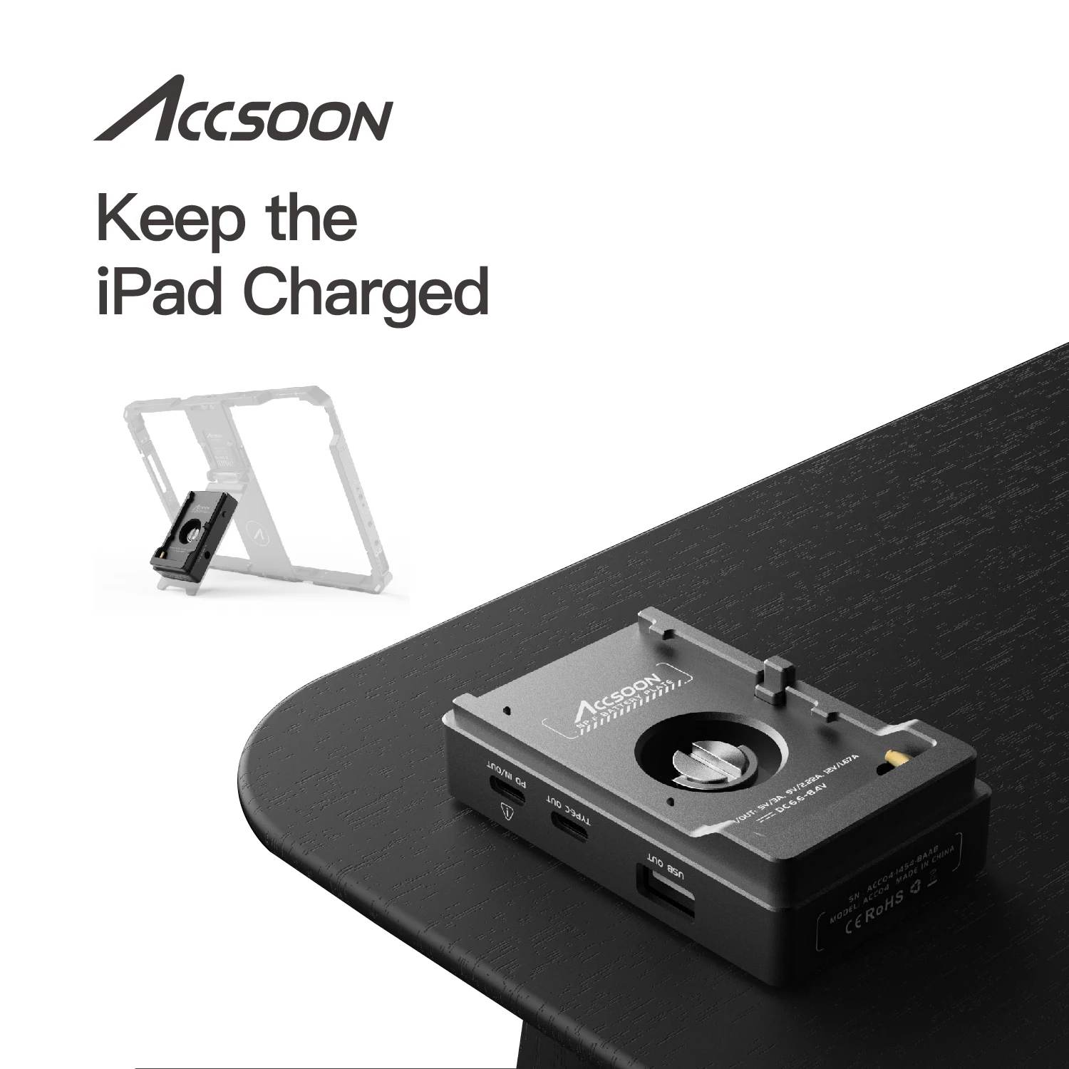 ACCSOON SEEMO iPad PowerCage Rinkinys, Skirtas 
