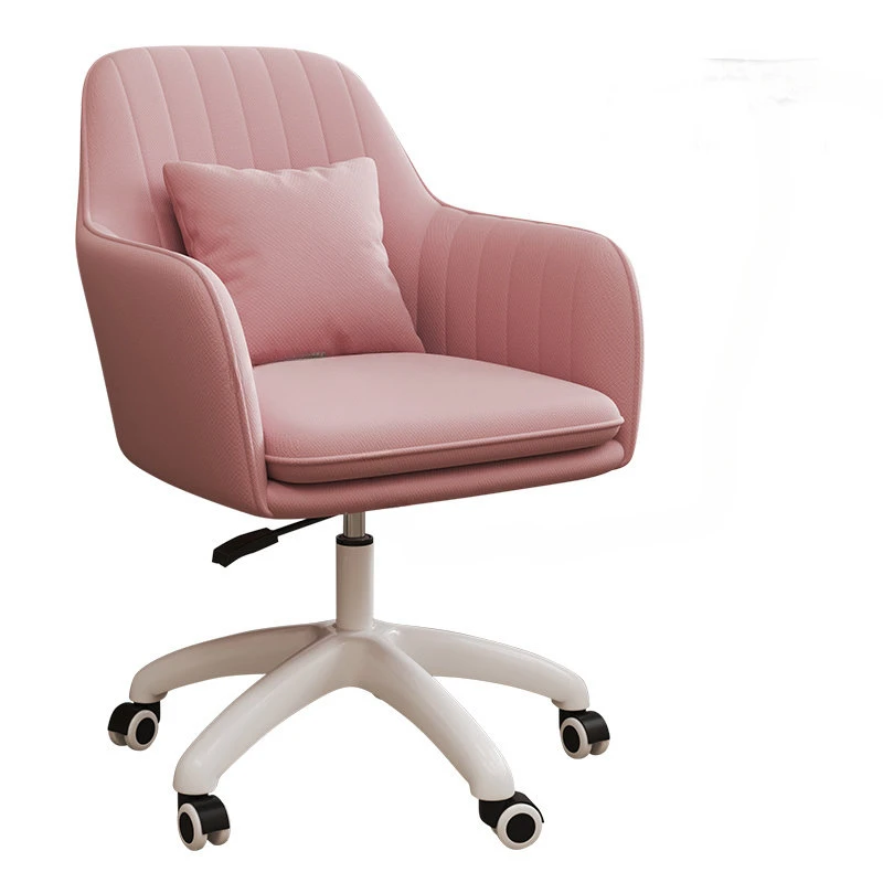 Šiuolaikinės Flanelė Biuro Kėdės, Biuro Baldai Patogūs Atgal Liftas Swivel kompiuterio Kėdė Laisvalaikio Kūrybos rožinė žaidimų kėdė Nuotrauka 0