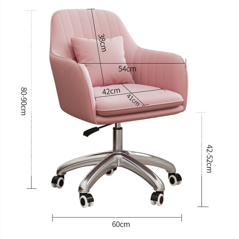 Šiuolaikinės Flanelė Biuro Kėdės, Biuro Baldai Patogūs Atgal Liftas Swivel kompiuterio Kėdė Laisvalaikio Kūrybos rožinė žaidimų kėdė Nuotrauka 5