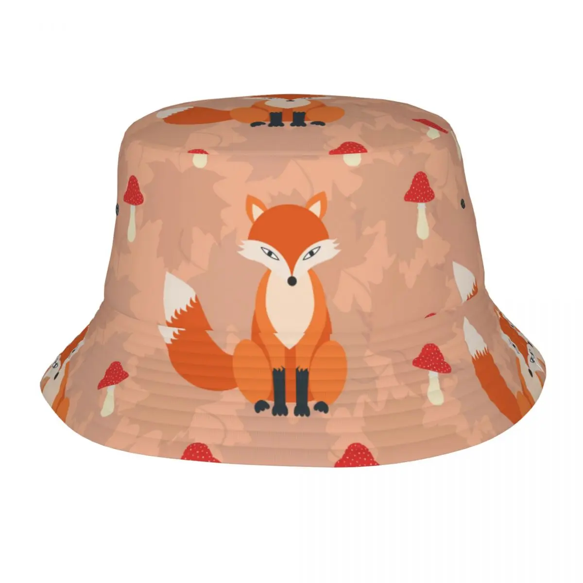 Unisex Kibiro Kepurę Fox Grybų Modelis Pavasario Apdangalai, Packable Atostogų Žvejybos Kepurės Gyvūnų Boonie Hat Dovanų Idėjos Nuotrauka 0