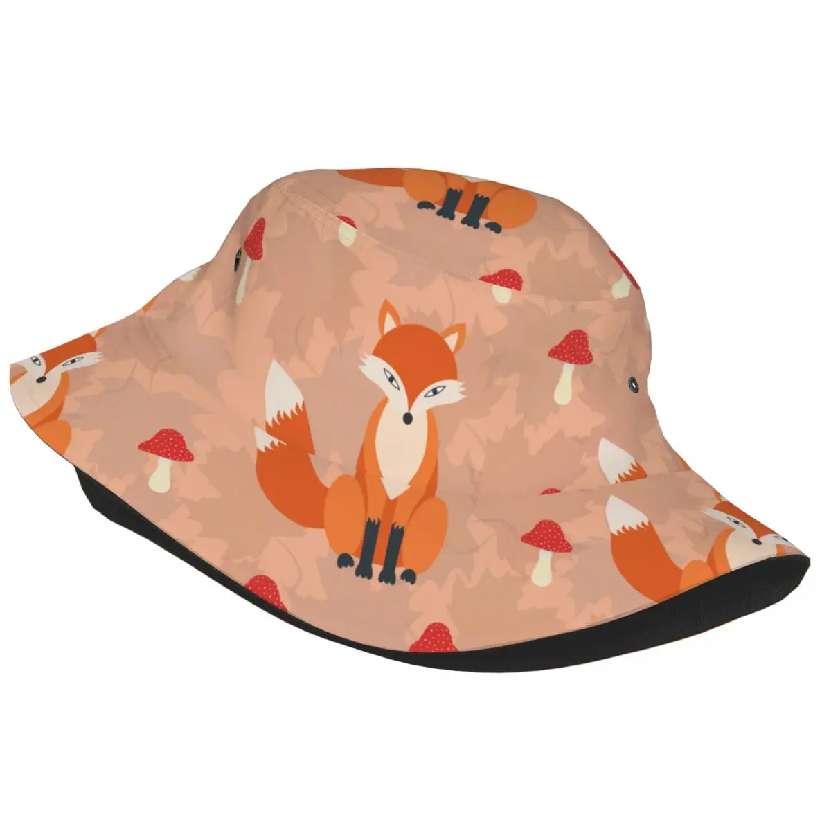 Unisex Kibiro Kepurę Fox Grybų Modelis Pavasario Apdangalai, Packable Atostogų Žvejybos Kepurės Gyvūnų Boonie Hat Dovanų Idėjos Nuotrauka 1