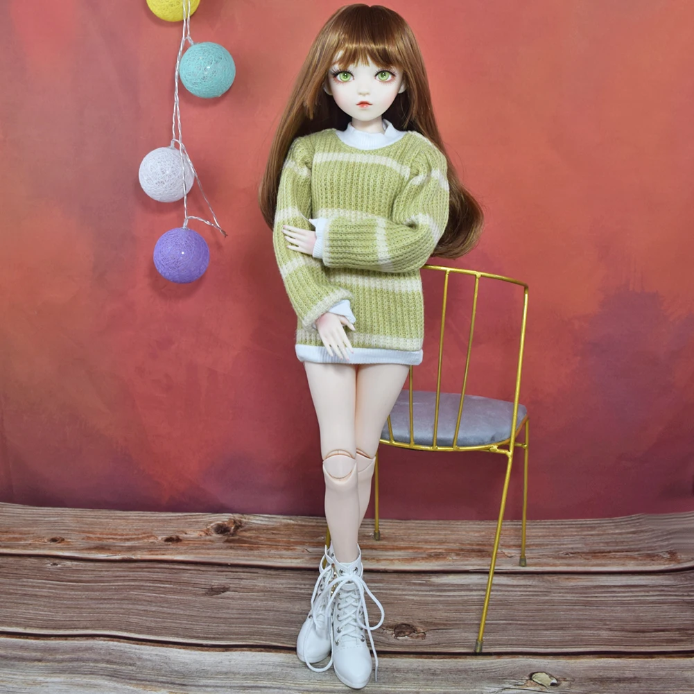 SISON BENNE 1/3 BJD Doll 24 Aukščio Mergina Lėlės su Megztinis, Batai Keičiamajame Perukai, Pilnas Komplektas Nuotrauka 3
