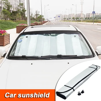 1pc Automobilio priekinio Stiklo skėtį nuo saulės 130x60cm Automobilių Sutirštės Saulės dvipusis Pearl Cotton Anti-ultravioletinių Priekiniai skėtį nuo saulės Uždanga