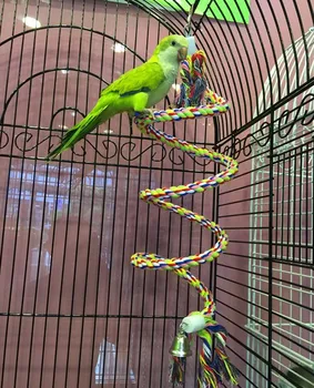 1PCS paukščių žaislas didelių ir vidutinių papūga laipiojimo virvės, papūga žaislas sukasi kopėčios, macaw žaislo pakuotės