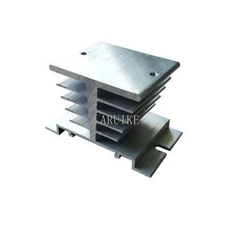 1pcs T tipo SSR vienfaziai solid state relay radiatorių Skiedra Juoda variklio šilumos kriaukle aliuminio profilio 50x80x50