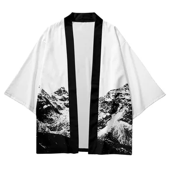 2021 Prarasti 4XL 5XL 6XL Mados Paplūdimio Japonų Kimono Stiliaus Atsitiktinis Streetwear Vyrų, Moterų Megztinis Haori Yukata Viršūnes Drabužius, Drabužius