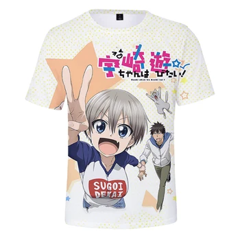 2023 Uzaki-chan Nori Hang Out! Marškinėliai Vasaros Anime 3D Spausdinimo Atsitiktinis marškinėliai Harajuku Unisex Trumpas Rankovėmis Drabužius