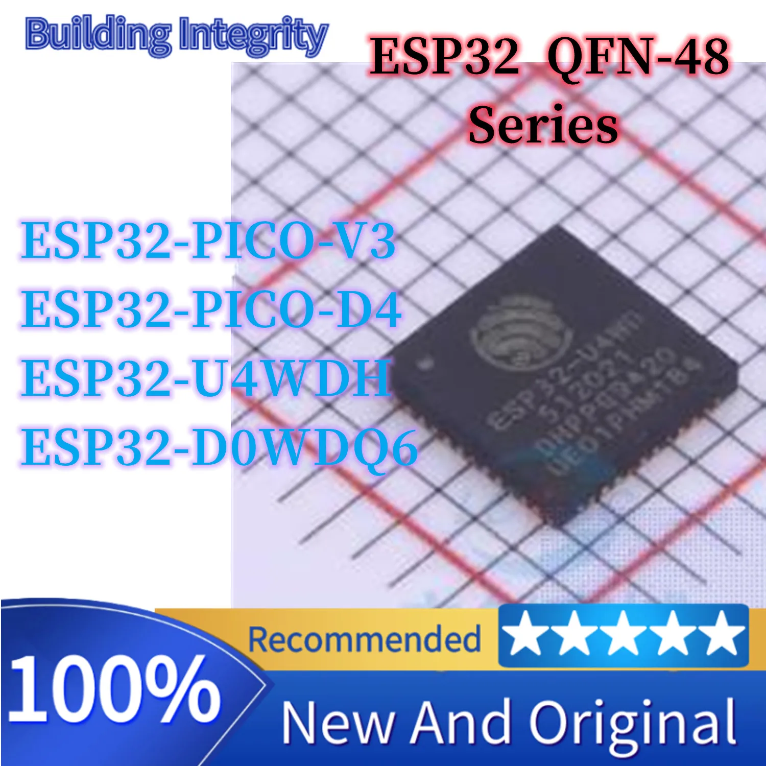 ESP32-U4WDH ESP32-D0WDQ6 ESP32-PICO-D4 ESP32-PICO-V3 Paketo QFN-48 Naują Originalus Autentiškas Belaidžio Transiveris IC Chip Nuotrauka 0